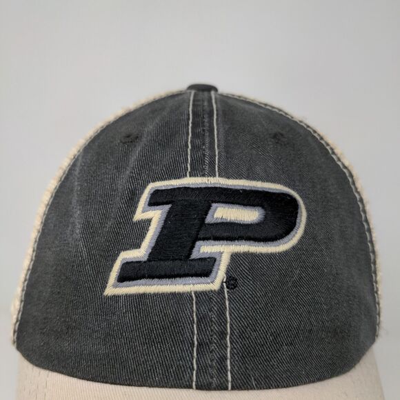 Top of the World Men's Snapback Mesh Back Purdue Boilermakers Hat Tan Gray - Picture 4 of 15